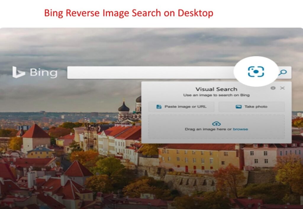 Bing Reverse Image Search on Desktop