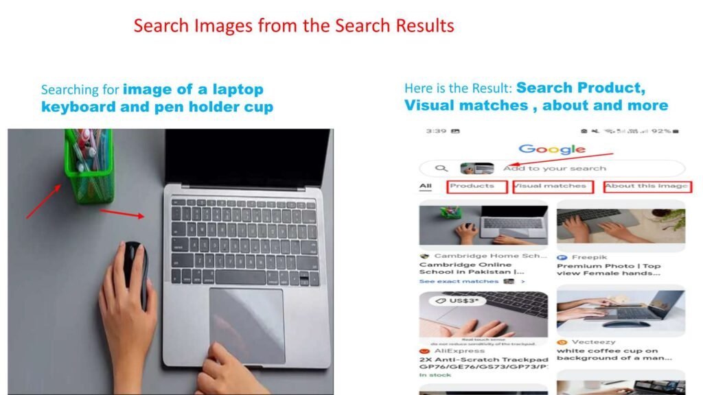Search Images from the Search Results