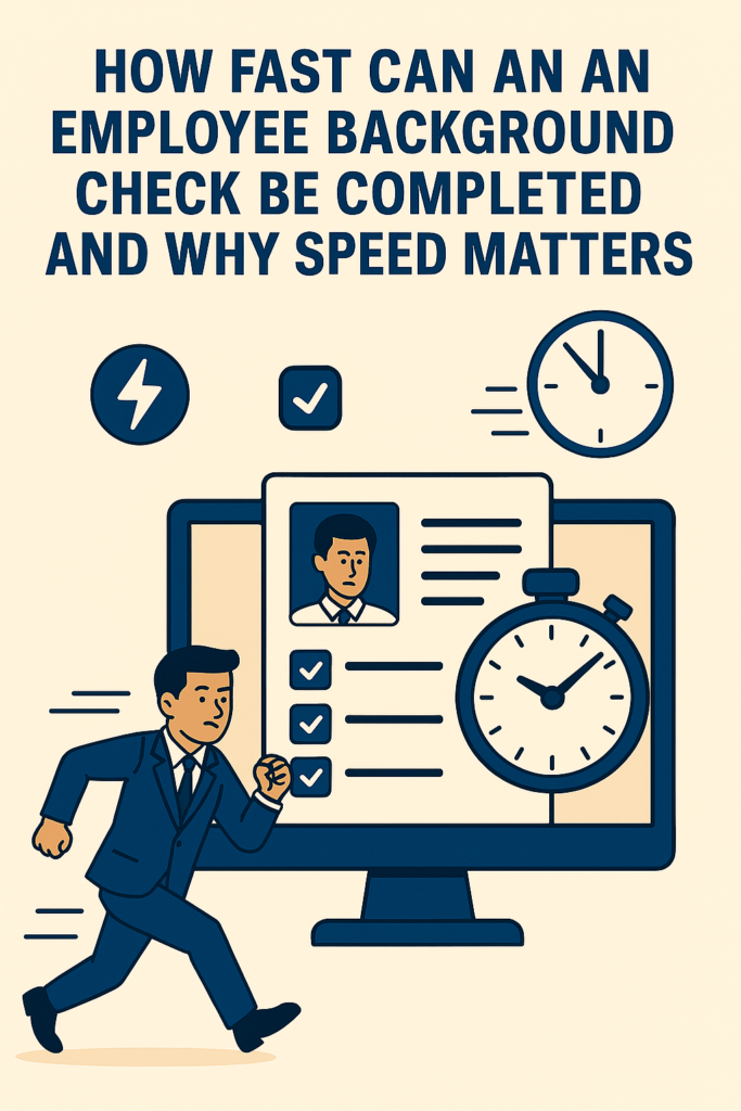How Fast Can An Employee Background Check Be Completed and Why Speed Matters