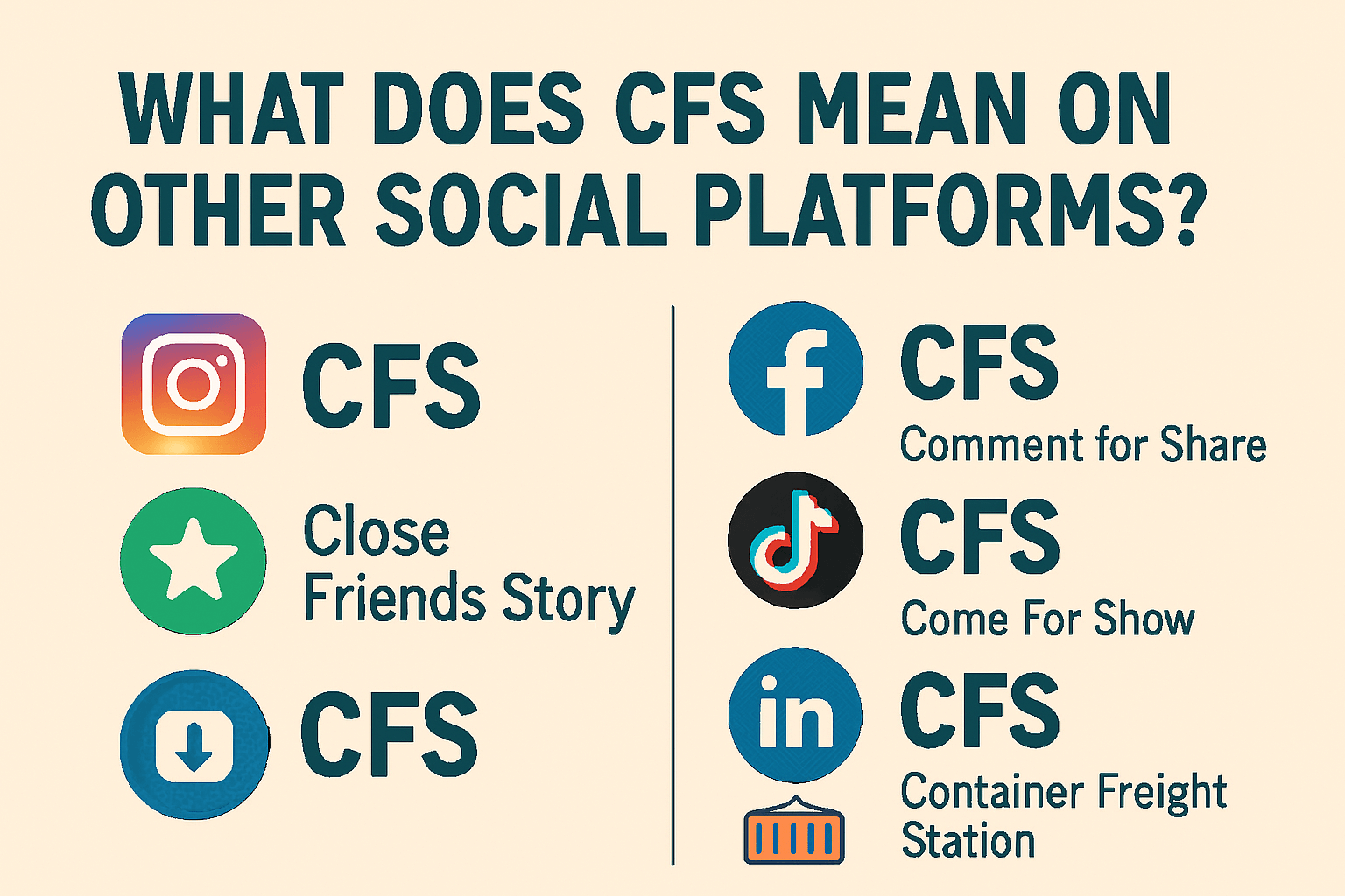 What does CFS mean other Social Platforms?